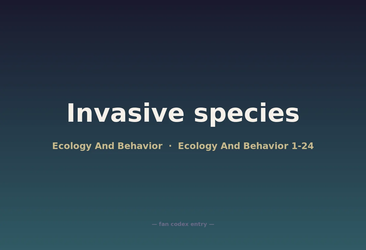 Invasive species