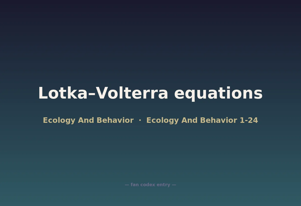 Lotka–Volterra equations